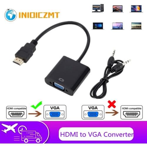 1080P HDMI to VGA cable converter HDMI revolution VGA revolution converter adapter Digital analog suitable fortablet PC laptopTV