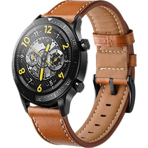 For Polar Ignite 2 Vantage M2 Genuine Leather Strap For Realme Watch S Pro Smart Watchband For Ticwatch E3 Bracelet Accessories