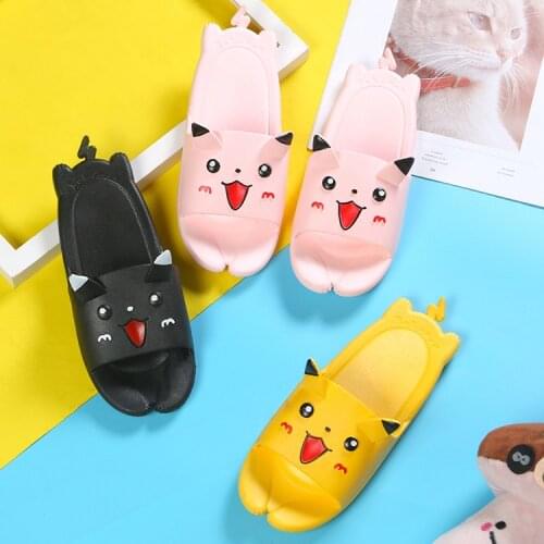 Pokemon children adult cartoon slippers Pikachu parent-child home non-slip sandals and slippers indoor and outdoor