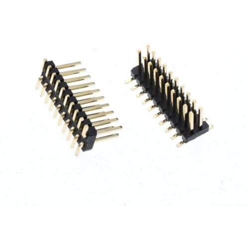 Big Discount ! SMD 1.27mm Pitch Pin Gold-plated Double-pin 2x10P 1.27mm Dual Row Pin Header SMT 2*10P Connector