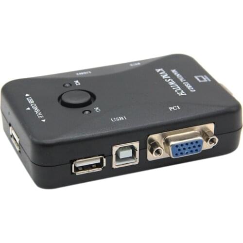Usb Kvm Switch Switcher 2 Port Vga Svga Switch Box Usb 2.0 Mouse Keyboard 1920X1440 Switch Box