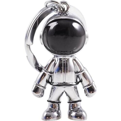 Funny Astronaut Keychain Handmade 3D Space Robot Spaceman Keyring Alloy Gift For Man Friend Car Key Holder Keychain Accessories