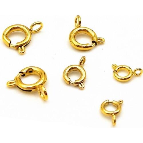 2X Gold Lobster Clasp 316L Stainless Steel Slingshot Buckle Spring Buckle Titanium Steel Blister Buckle DIY Jewelry Accessories