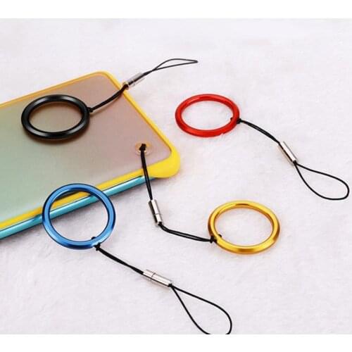 1PC Metal Silicone Wrist Lanyard Mobile Phone Chain Straps Ring Loop Keychain Strap Charm Cords DIY Hang Rope Lanyards