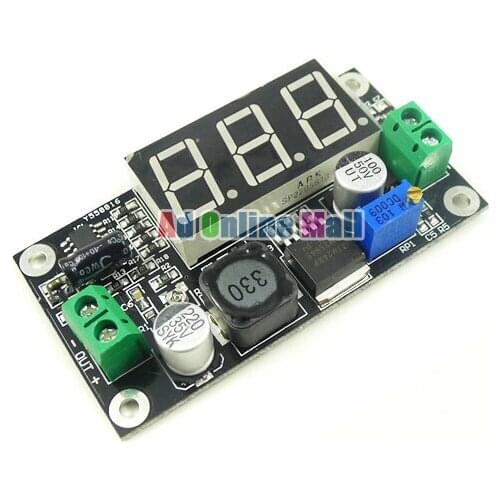 10PCS/LOT LM2596S DC-DC Digital voltmeter Display Adjustable Power Supply Step-down Module Buck Module