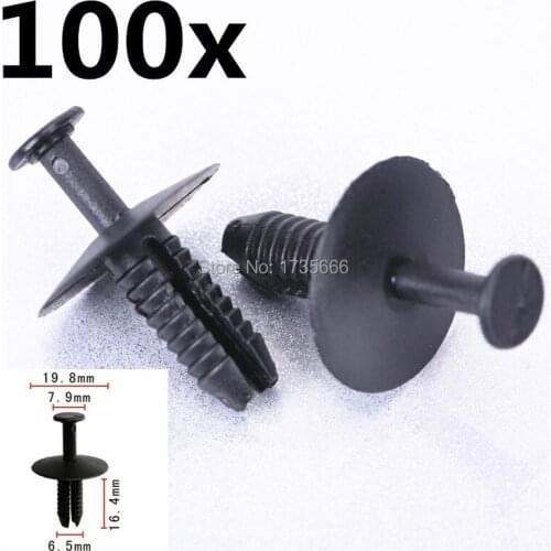 100x Car Nylon Door Sill Rivet Bumper Trim Clips Retainer Case for BMW Series 3 5 7 E46 E38 E39 E53 X5 51118174185