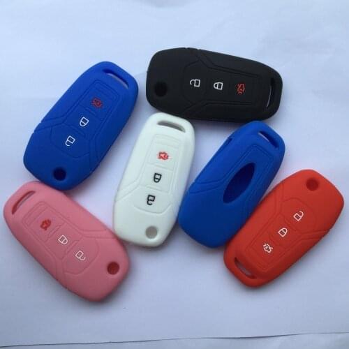 20pcs/lot Silicone Flip Cover Remote Case For Ford Ranger Mustang Escort F250 F150 Explorer Mondeo Fusion FOB Key Case
