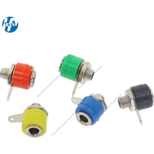 5 Color 4mm Banana Binding Post 4mm Banana Socket Plug Adapter DIY Red Green Yellow Black Blue