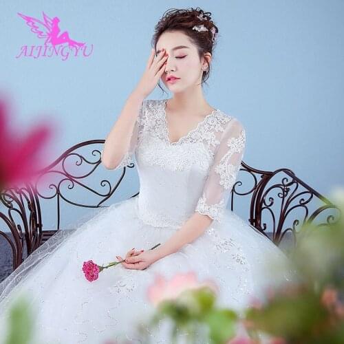 AIJINGYU 2021 Customized new hot selling cheap ball gown lace up back formal bride dresses wedding dress for sale WK720