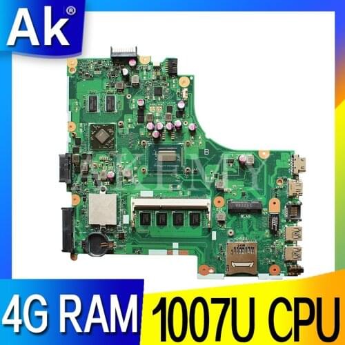 Akemy X450VP For Asus A450V Y481C X452C D452C X450VP X450CC K450C Laotop Mainboard X450VP Motherboard W/ 1007U CPU 4G RAM