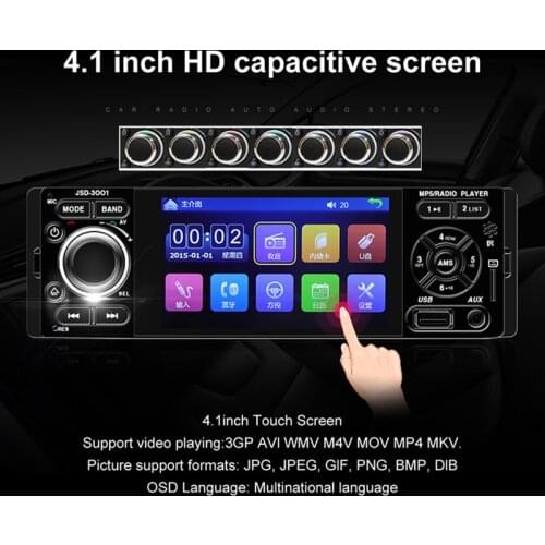 1 Din Car MP5 Player Autoaudio for Android Car Radio USB AUX Bluetooth Stereo Contact Screen