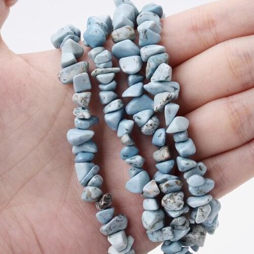 Natural Irregular Turquoises Beads Gravel Stone Bead for Jewelry Making DIY Charm Bracelet Necklace Accessories 15'' /Strand
