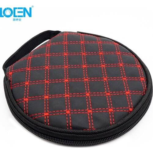 LOEN 1PC PU leather waterproof 20 Disc zipper CD Holder pocket DVD Case Storage Bag DJ cover white black for Home car