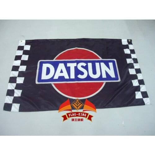 Datsun car racing black 90*150CM polyester datsun car racing banner