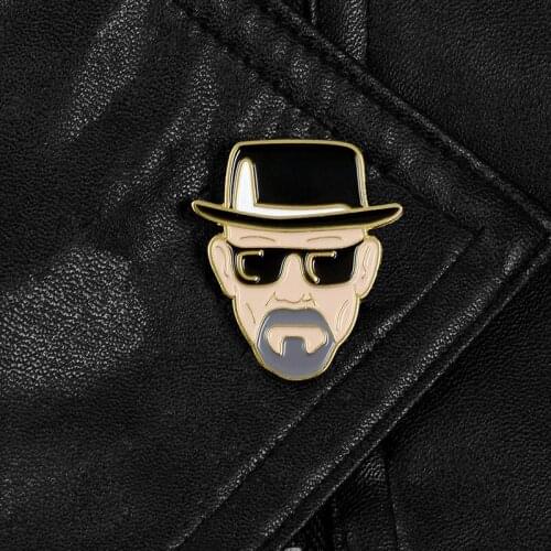 Killer Léon Enamel pins Black sunglasses hat pins brooches shirt bag Lapel pin badges Classic cool Jewelry gifts for movie fans