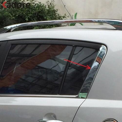 For Kia Sportage R 2011 2012 2013 2014 2015 ABS Chrome Rear Tail Window C Pillar Cover Trim Frame Car Styling Accessories 2pcs