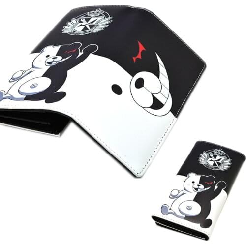 Danganronpa Dangan Ronpa Monokuma Cosplay Wallet Hasp PU Card Holder Coin Purse Money Bag Gift