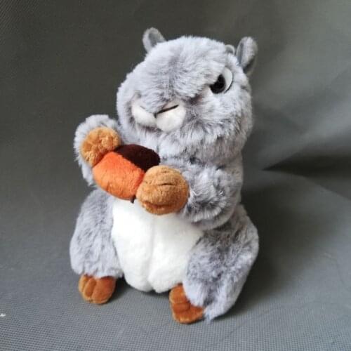 Lovely cartoon squirrel plush toy about 20cm gray squirrel soft doll baby toy birthday gift b0449