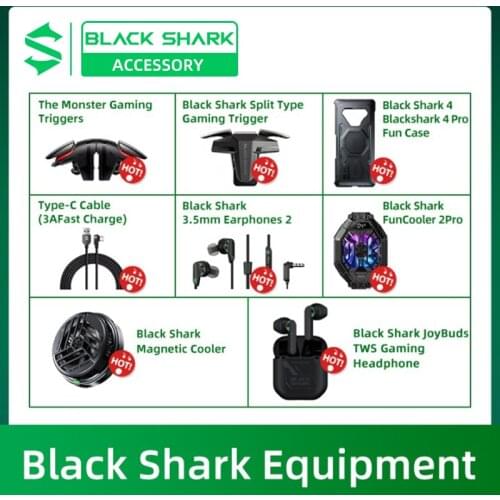 Black Shark FunCooler Pro Gamepad 3 (Set) - L Bluetooth Earphone 2 3.5mm Earphone Full Case Game Triggers