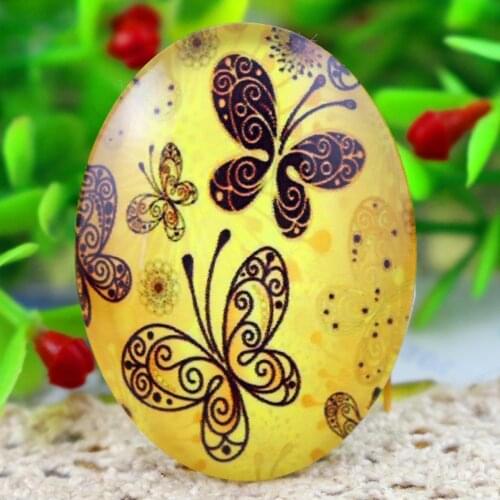 New Fashion 2pcs 30x40mm Handmade Photo Glass Cabochons