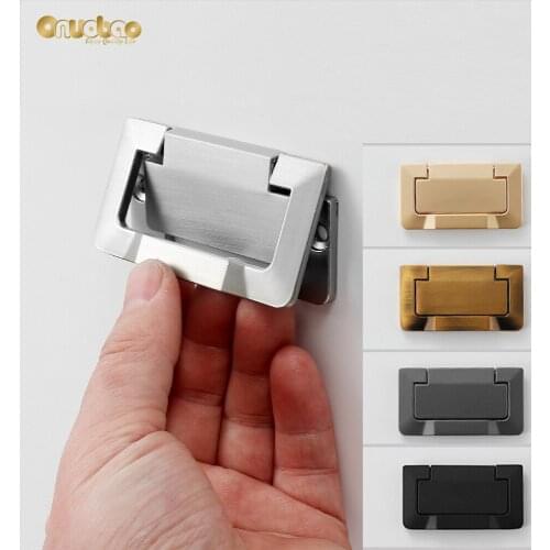 Onuobao Drawer Cabinet Door Flat Concealed Handle Free Punching Invisible Handle TV Cabinet Handle Door Handle Dedside Table