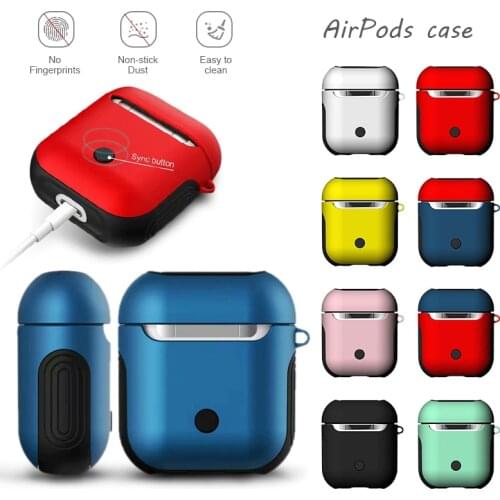 For Airpods Case Soft TPU + PC Armor Cases Shockproof Silicone Cover For Apple Airpods Bags Protection