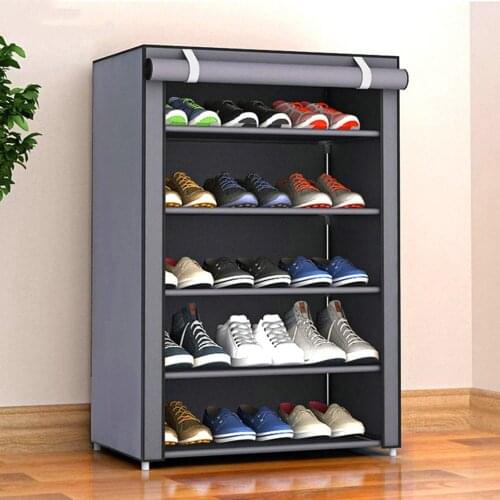Dustproof Nonwoven Fabric Shoes Rack Hallway Entryway Shoe Shelves Removable Space-Saving Shoe Rack Organizer Home Dorm Cabinets