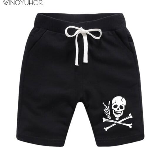 Summer Children Shorts Cotton Shorts For Boys Girls Brand Skull Shorts Toddler Panties Kids Beach Short Sports Pants Baby