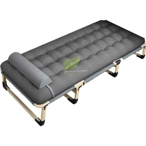 Folding Bed Sun Lounger Sleeping Bed Office/Outdoor Camping Chaise Longue Nap Bed With Cushion Pillow/Mask/Bag