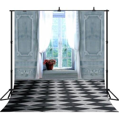 Lyavshi photography background wedding European style white window curtain flower backdrop photo studio photocall photophone
