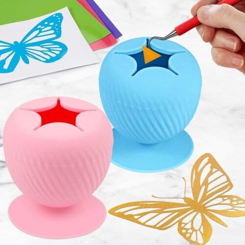 Vinyl Scrap Collector with Suction Cup, for Vinyl Disposing,Weeding Tools for Vinyl,Adhesive Paper Sheets Holder