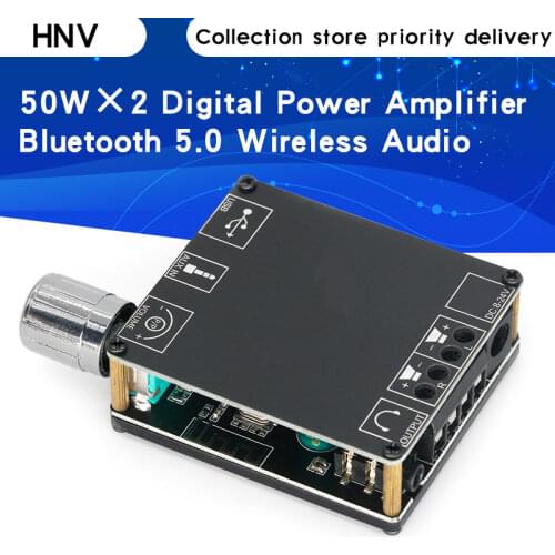 XY-C50L MINI Bluetooth 5.0 Wireless Audio Digital Power amplifier Stereo board 50Wx2 Bluetooth Amp Amplificador 3.5MM USB APP