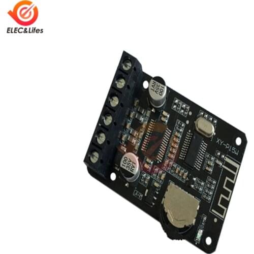 XY-P15W 10W/15W/20W Stereo Bluetooth 5.0 Power Amplifier Board 12V/24V High Power Digital Amplifier Module DC 12~24V