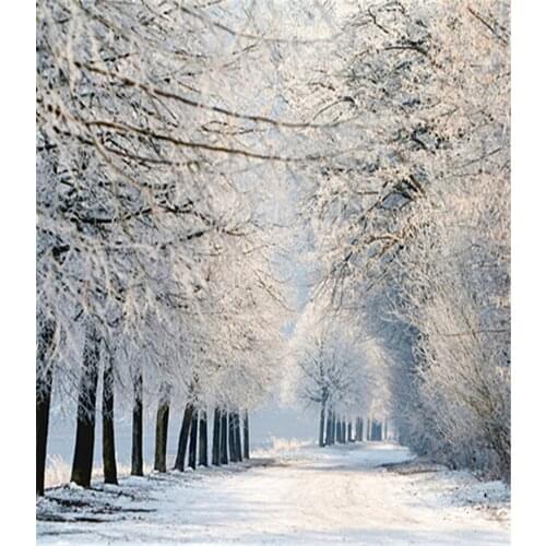 Gold Christmas Tree Photography Background Backdrop 3x5 White Snow Photo Backdrop for Family Photo Booth Camera Fotografia