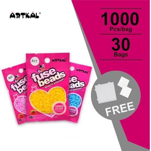 30 Bags A-2.6mm Artkal Fuse Beads Exclusive Soft Hama Perler Beads Diy Puzzle Toy