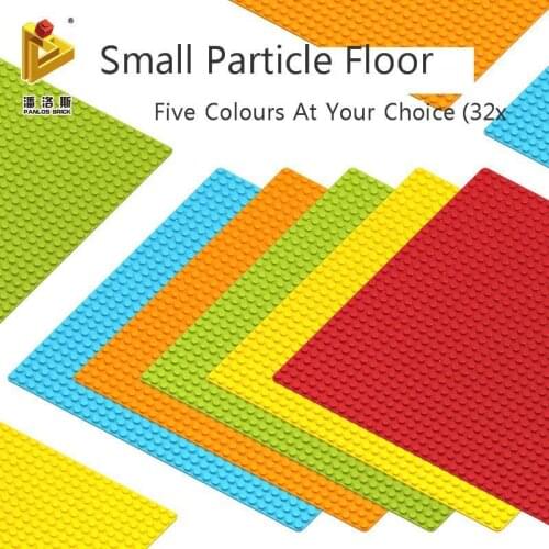 32 Point *32 Point Small Grain Building Block Floor Alpinia Oxyphylla Assembling Base Compatible Multicolor