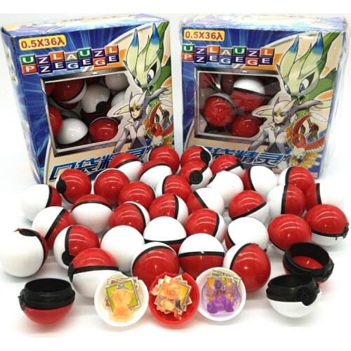 36 Pcs Pokeball+36 Pcs Figures Original Pokemon Toys Ball With Figure Model Toys For Children With Box