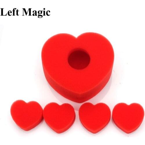 5pcs/lot Multiplying Sponge Hearts - Valentines or Wedding Close-Up Magic Trick magic accessories child toys E3134
