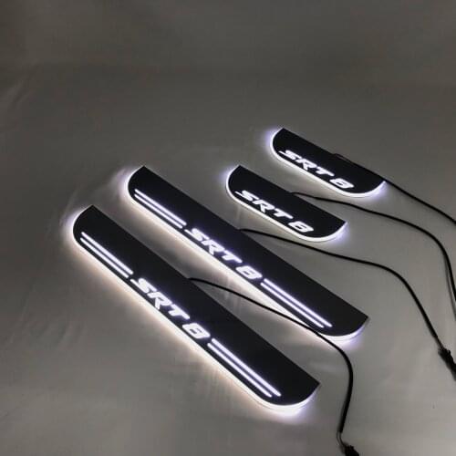 Acrylic mobile LED welcome scooter wear plate door sill frame path light for Jeep grand cherokee srt 8 Flow/fixed light