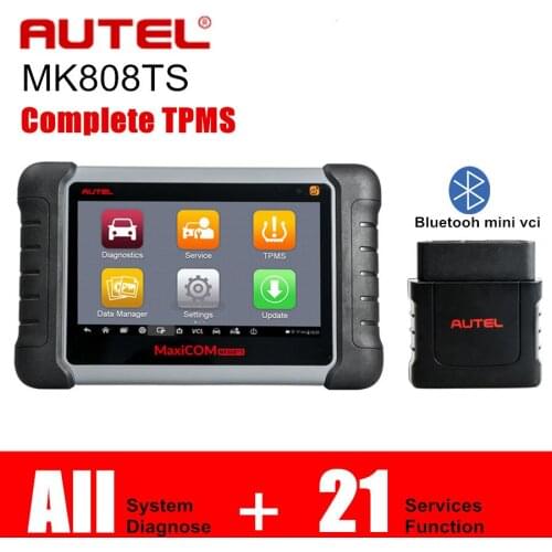 Original Autel MaxiCOM MK808TS Bluetooth Auto TPMS Relearn Tool Universal Car Diagnostic Scan Tool PK MK808 MP808