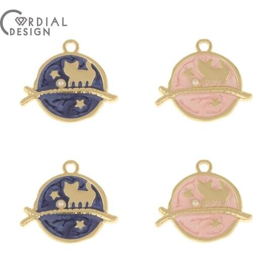 Cordial Design 100Pcs 22*26MM Jewelry Accessorie/Paint Effect/Cat Shapes/DIY Charms/Pendants/Jewelry Findings & Components