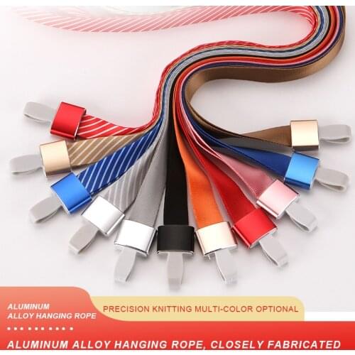 Cheap Aluminum alloy Hanging Neck Rope Lanyard for Mobile Phone Straps Camera USB ID Pass Card Name Badge Holder Keys Metal Clip