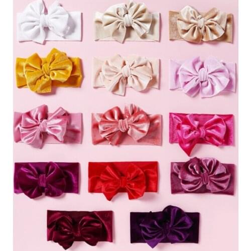 12-color Childrens Headband Nylon Mesh Solid Color Bow Baby Headband Baby Lace Headband