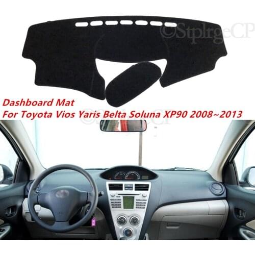 For Toyota Vios Yaris Belta Soluna XP90 2008~2013 Anti-Slip Mat Sunshade Dashmat Protect Carpet Dashboard Cover Pad Accessories