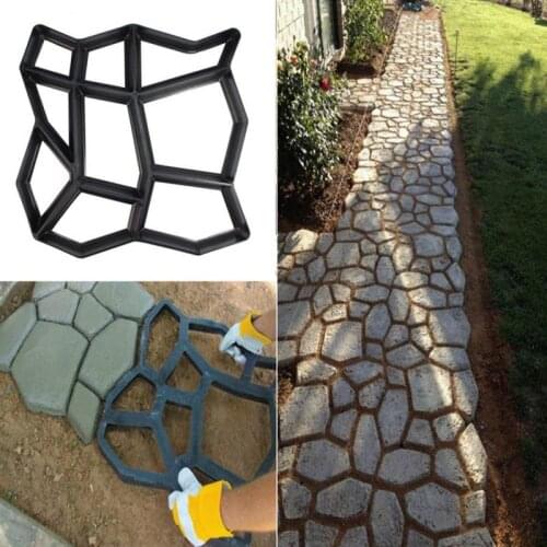 Black Plastic Making DIY Paving Mould Home Garden Floor Road Concrete Stepping Driveway Stone Path Mold Patio Maker