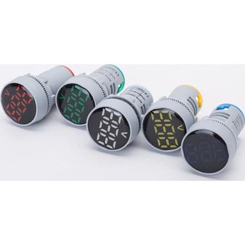AC 24-500V Voltmeter Voltage Indicator Light Lamp Signal Monitor 22mm Round Volt Gauge Electrical Indicator