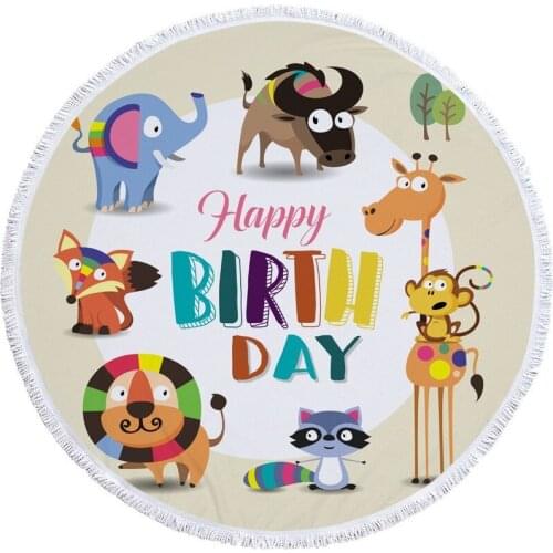 Cartoon mermaid animal Fringed beach towel Round beach towel Beach cover up Microfiber towel strandlaken Large beach towel spa