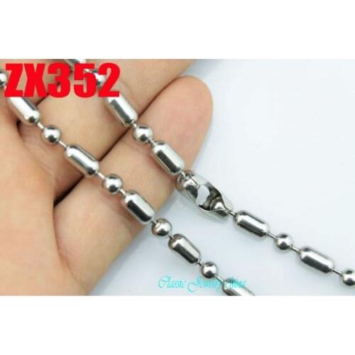 4.5mm bamboo joint chains stainless steel beads necklace ball chain 20pcs fashion Jewelry parts ZX352