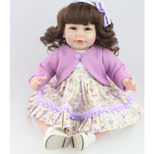 Handmade Reborn Lovely Girl Dolls 52 CM Realistic Soft Silicone Vinyl Baby Dolls BeBe Reborn Brinquedos for COLLECTION Gift