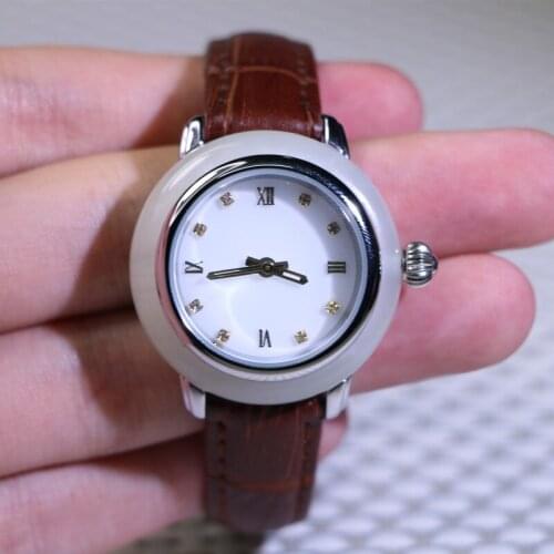 Natural Hetian white jade watch Pendant handmade Pendants Women or Mens Amulet Nephrite Jades Jewelry